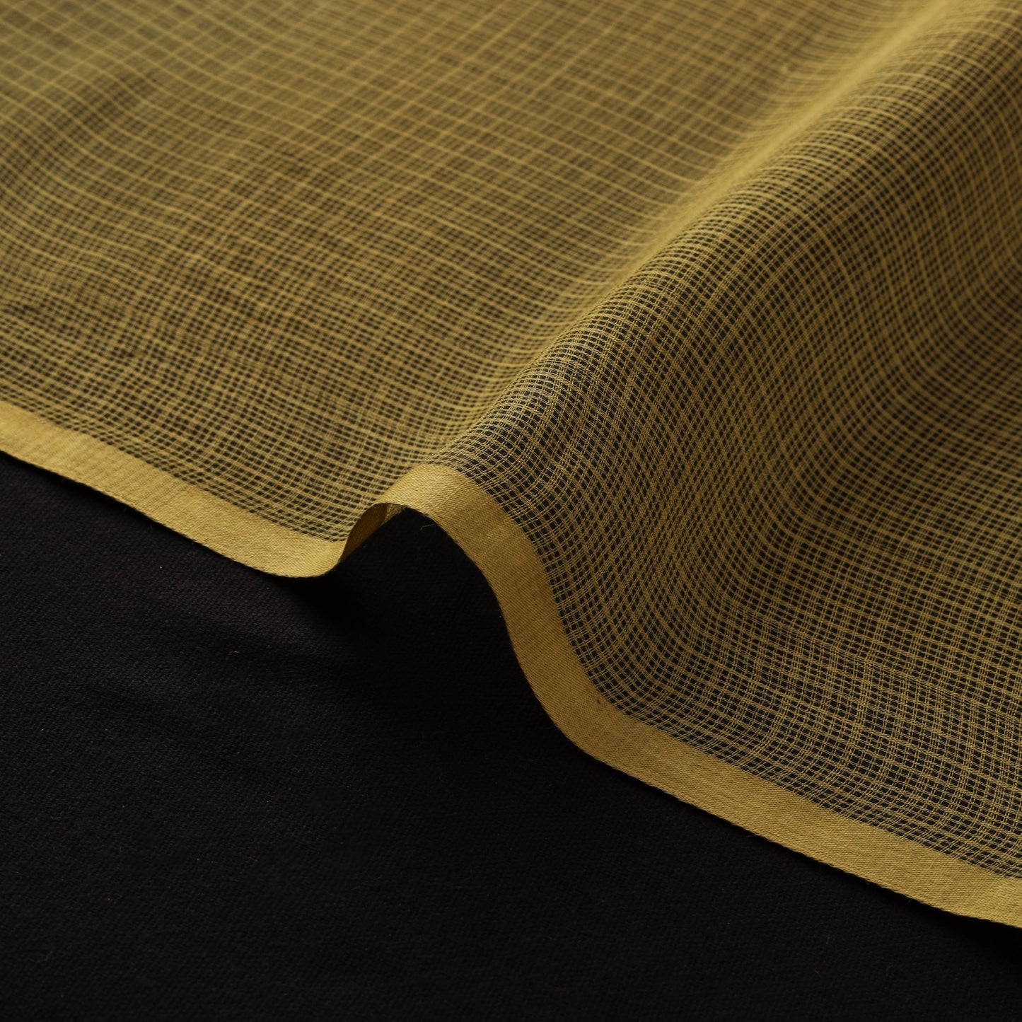 Green - Plain Kota Doria Cotton Fabric 12