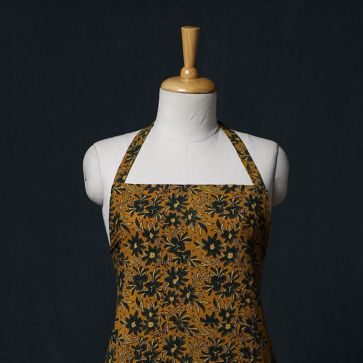 Ajrakh Hand Block Print Cotton Apron with Pocket 04