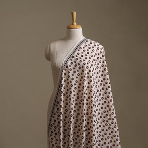 Beige - Baige - Bagh Hand Block Print Natural Dyed Cotton Fabric 12