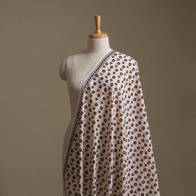 Beige - Baige - Bagh Hand Block Print Natural Dyed Cotton Fabric 12