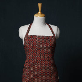 Ajrakh Hand Block Print Cotton Apron with Pocket 05