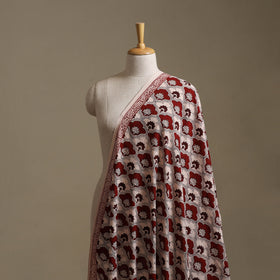 Red - Bagh Hand Block Print Natural Dyed Cotton Fabric 14