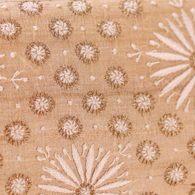 Beige - Hand Embroidered Lucknowi Chikankari Clutch with Zari Work 04