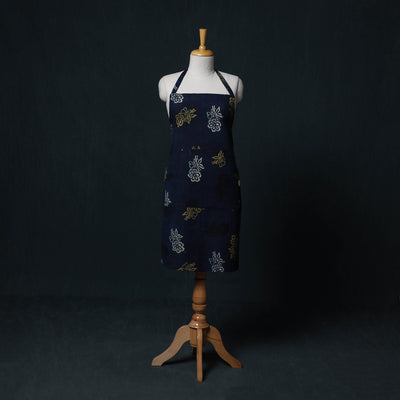 Ajrakh Hand Block Print Cotton Apron with Pocket 08
