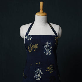 Ajrakh Hand Block Print Cotton Apron with Pocket 08