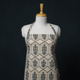 Ajrakh Hand Block Print Cotton Apron with Pocket 09