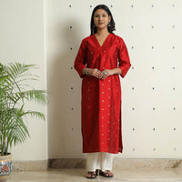 silk straight kurta