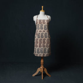 Ajrakh Hand Block Print Cotton Apron with Pocket 10
