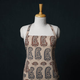 Ajrakh Hand Block Print Cotton Apron with Pocket 10