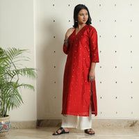 silk straight kurta