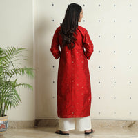 silk straight kurta