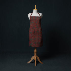 Ajrakh Hand Block Print Cotton Apron with Pocket 11