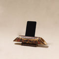 Brown - Madhubani Handpainted Hand Carved Natural Bamboo Phone Audio Amplifier Speaker 05