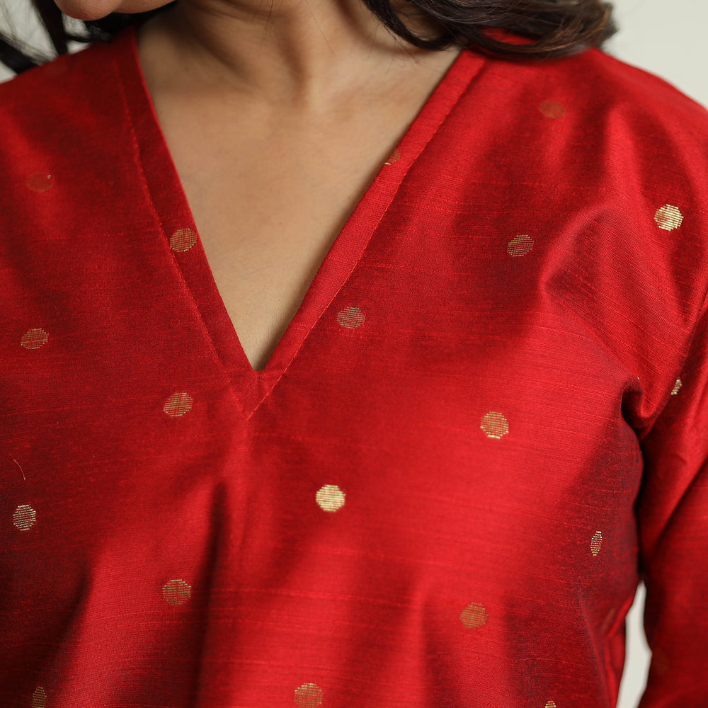 silk straight kurta