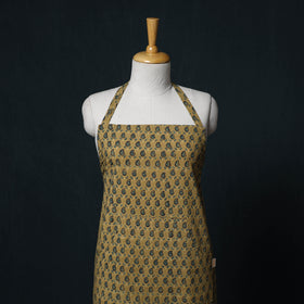 Ajrakh Hand Block Print Cotton Apron with Pocket 12