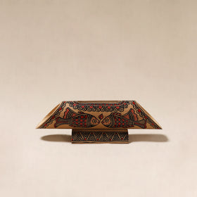 Brown - Madhubani Handpainted Hand Carved Natural Bamboo Phone Audio Amplifier Speaker 04