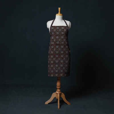 Ajrakh Hand Block Print Cotton Apron with Pocket 13