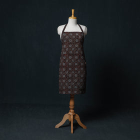 Ajrakh Hand Block Print Cotton Apron with Pocket 13