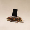 Brown - Madhubani Handpainted Hand Carved Natural Bamboo Phone Audio Amplifier Speaker 04