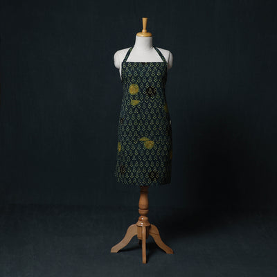 Ajrakh Hand Block Print Cotton Apron with Pocket 14