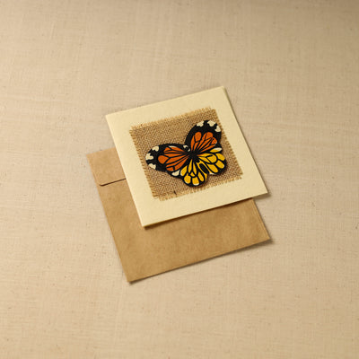 Butterfly - Handpainted Handmade Paper Greeting Card 