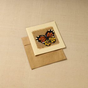 Butterfly - Handpainted Handmade Paper Greeting Card 