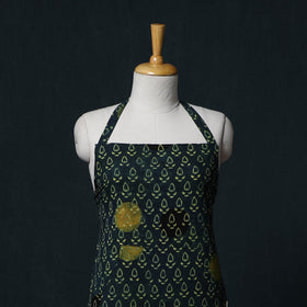 Ajrakh Hand Block Print Cotton Apron with Pocket 14