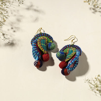 Handcrafted Gamcha Fabart Earrings by Rangila Dhaga