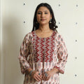 Buy Block Print Cotton Straight Bagh Kurta For Women