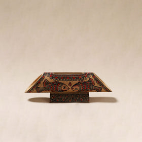 Brown - Madhubani Handpainted Hand Carved Natural Bamboo Phone Audio Amplifier Speaker 02