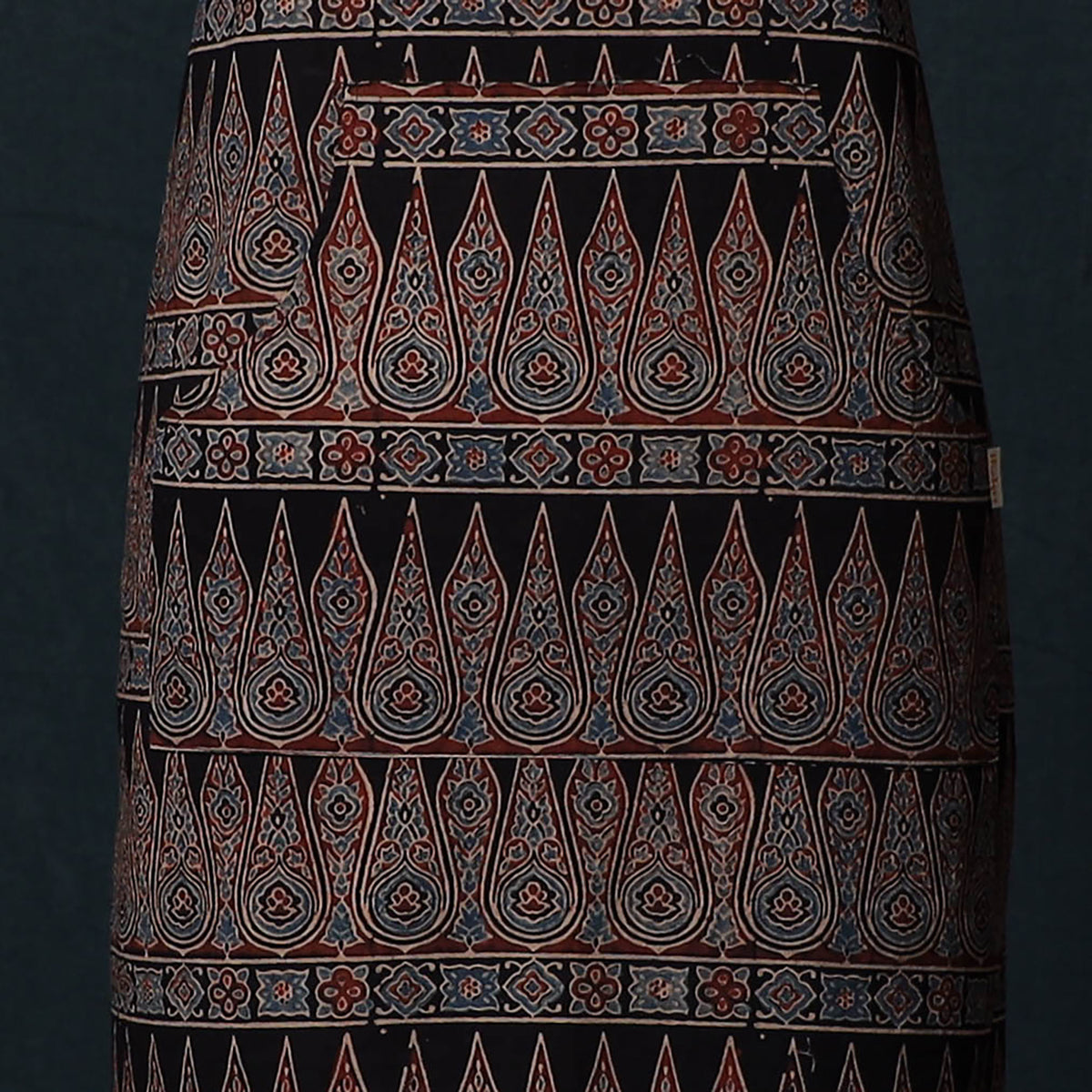 Ajrakh Hand Block Print Cotton Apron with Pocket 15