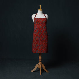 Ajrakh Hand Block Print Cotton Apron with Pocket 17