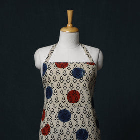Ajrakh Hand Block Print Cotton Apron with Pocket 19