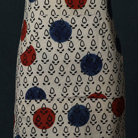 Ajrakh Hand Block Print Cotton Apron with Pocket 19
