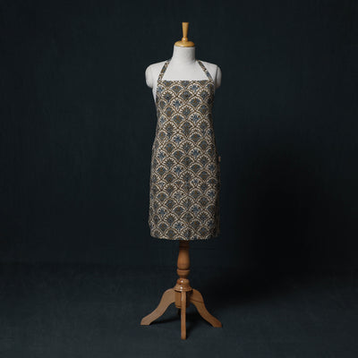 Ajrakh Hand Block Print Cotton Apron with Pocket 20