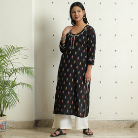 Buy iTokri Casuals - Ikat Weave Cotton Long Kurta for Women