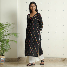 Buy iTokri Casuals - Ikat Weave Cotton Long Kurta for Women