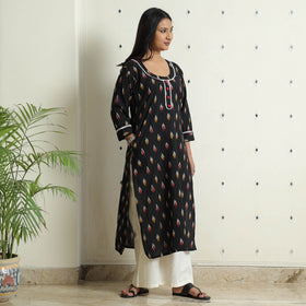 Buy iTokri Casuals - Ikat Weave Cotton Long Kurta for Women