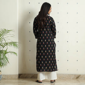 Buy iTokri Casuals - Ikat Weave Cotton Long Kurta for Women