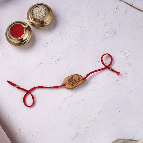 Red - Handcrafted Haathi Plantable Seed Rakhi