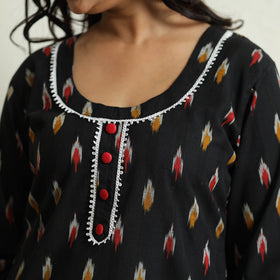 Buy iTokri Casuals - Ikat Weave Cotton Long Kurta for Women