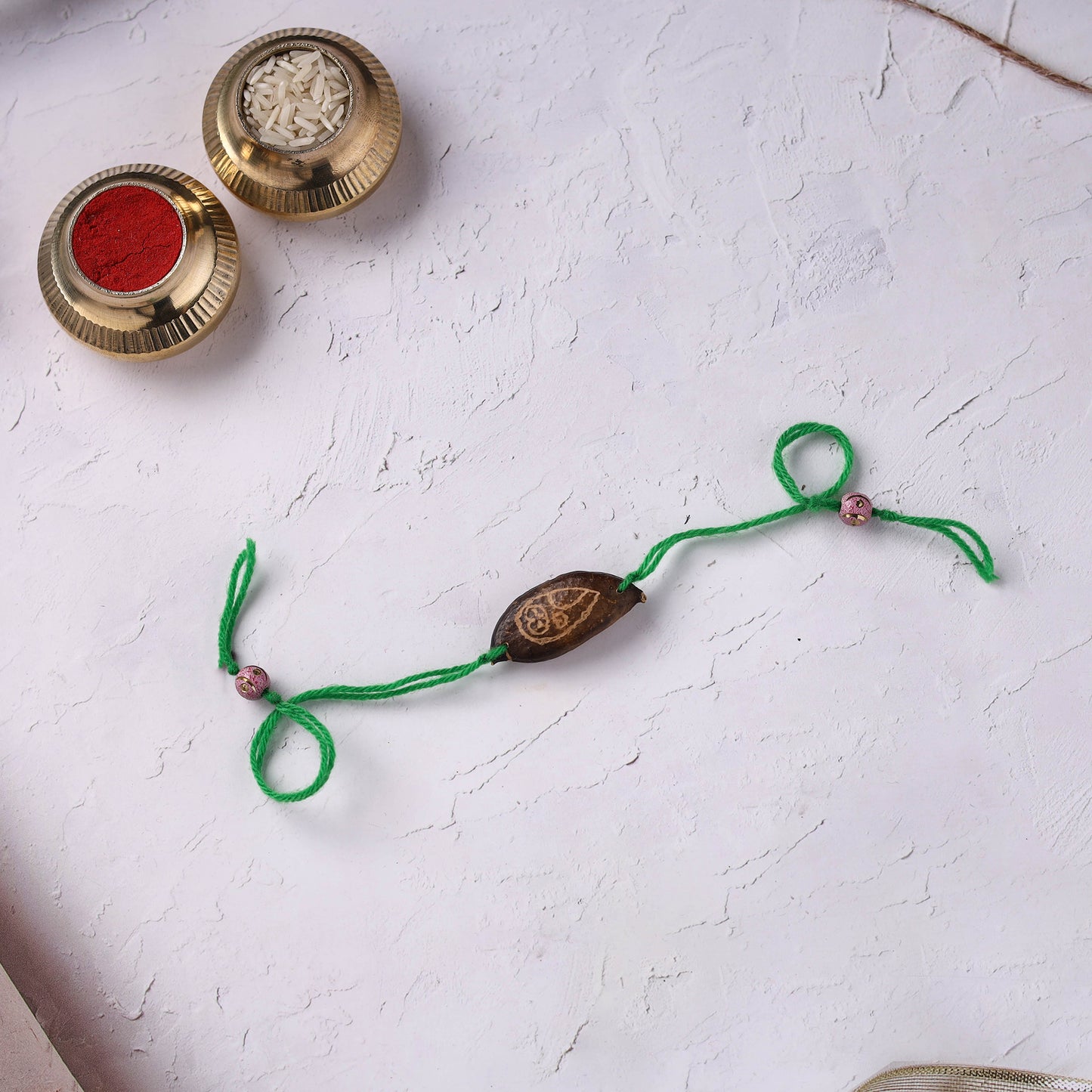 Green - Handcrafted Plantable Seed Kids Rakhi 01