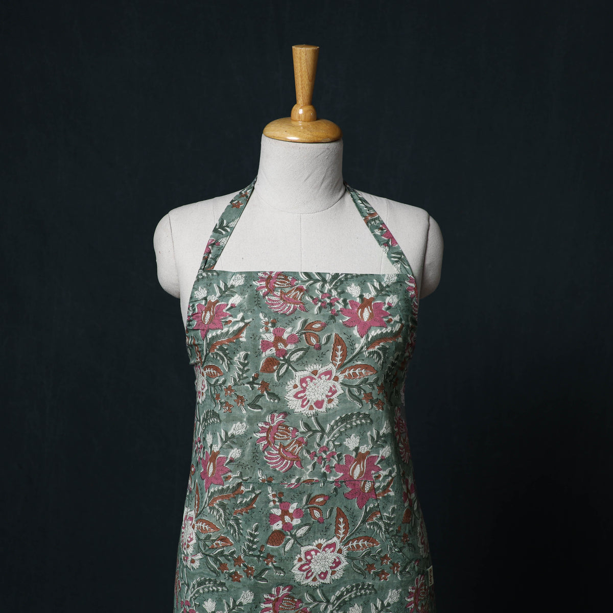 Sanganeri Hand Block Print Cotton Apron with Pocket 23