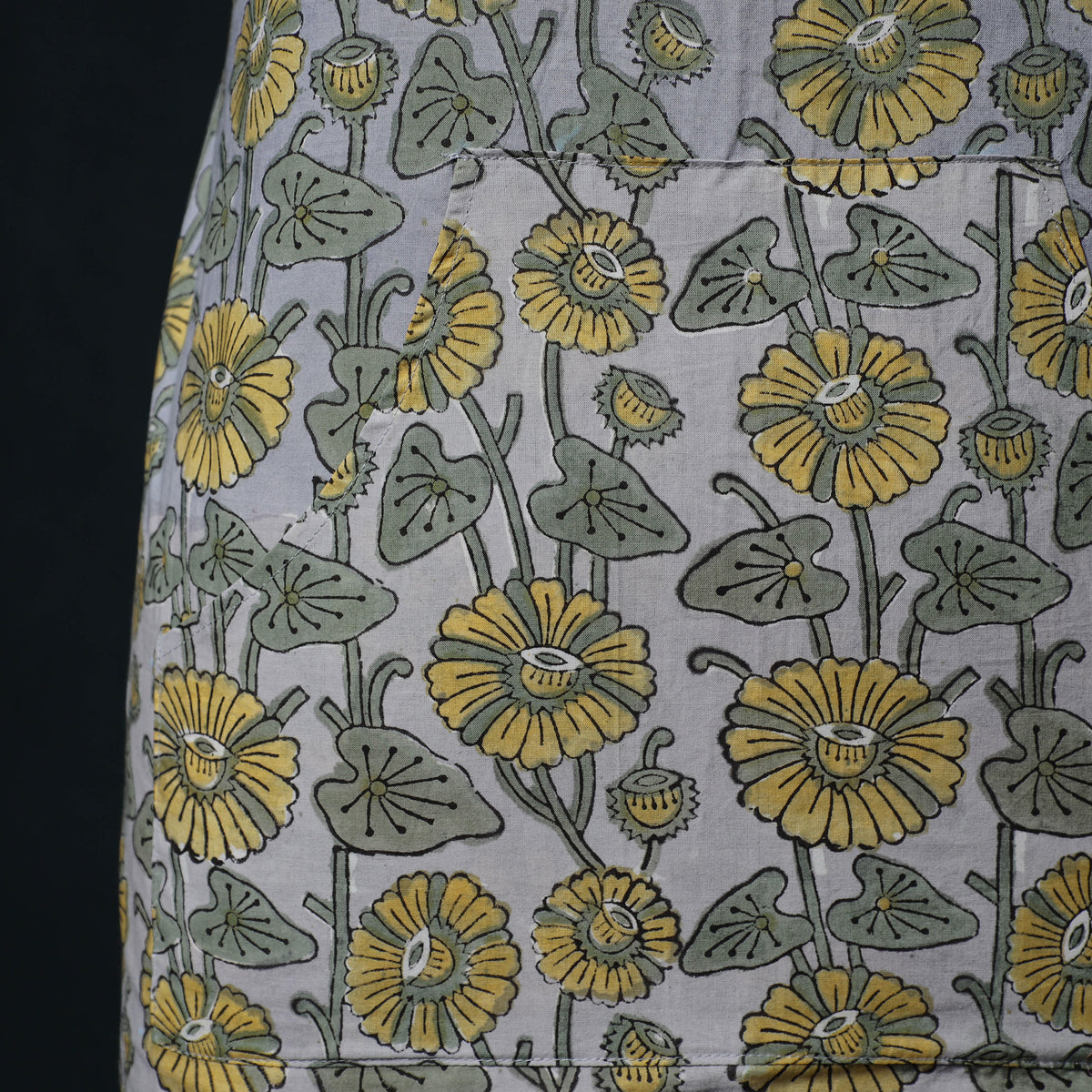 Sanganeri Hand Block Print Cotton Apron with Pocket 24