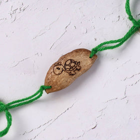 Green - Handcrafted Turtle Plantable Seed Kids Rakhi 05