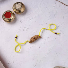 Yellow - Handcrafted Fish Plantable Seed Kids Rakhi 06