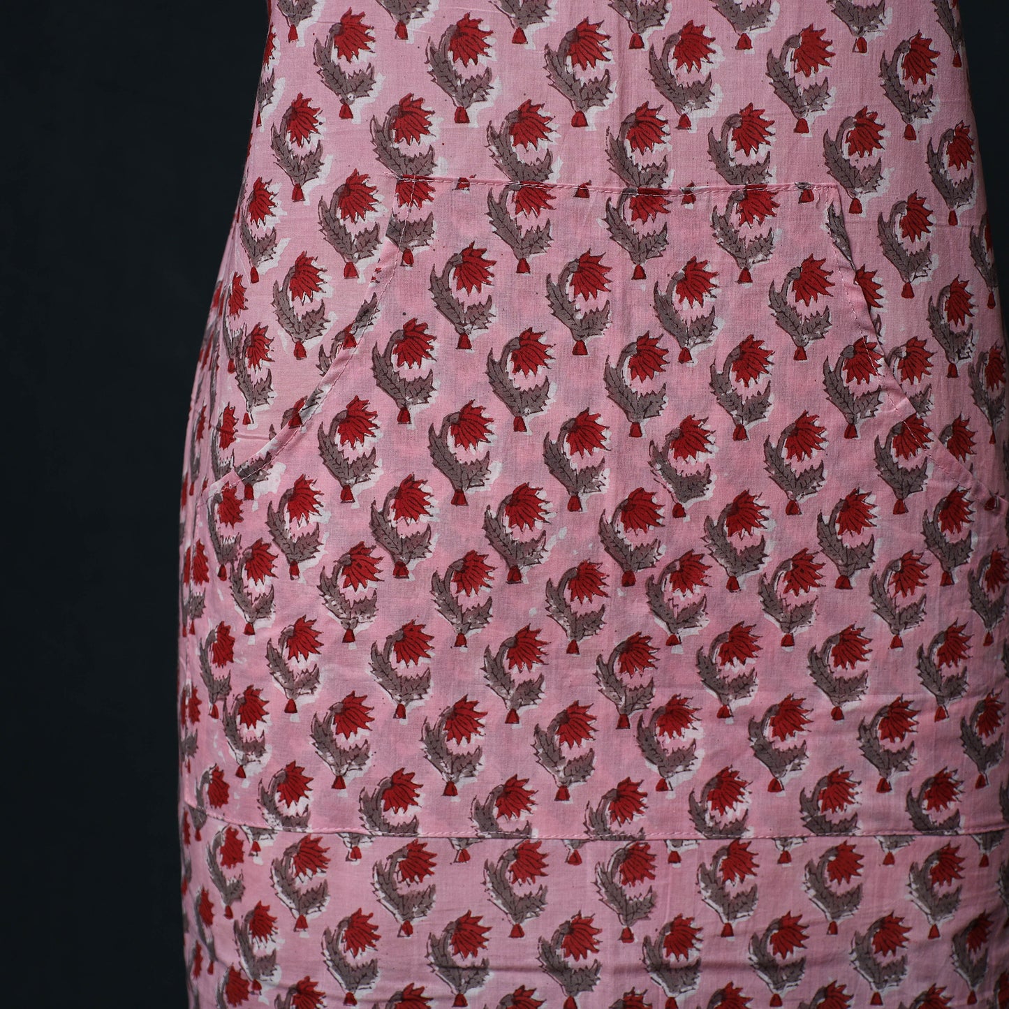Sanganeri Hand Block Print Cotton Apron with Pocket 25
