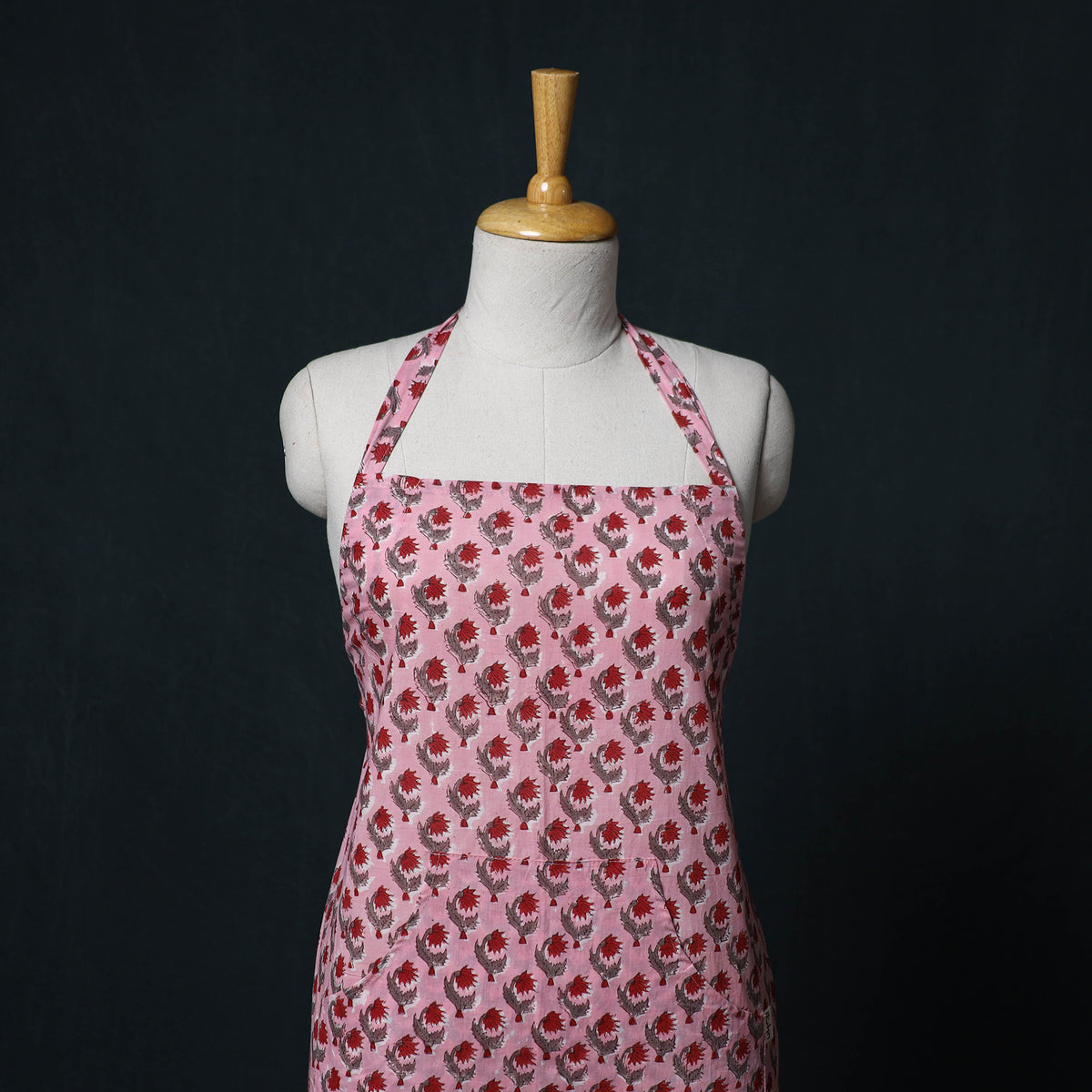 Sanganeri Hand Block Print Cotton Apron with Pocket 25