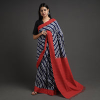 Blue - Pochampally Ikat Weave Handloom Cotton Saree