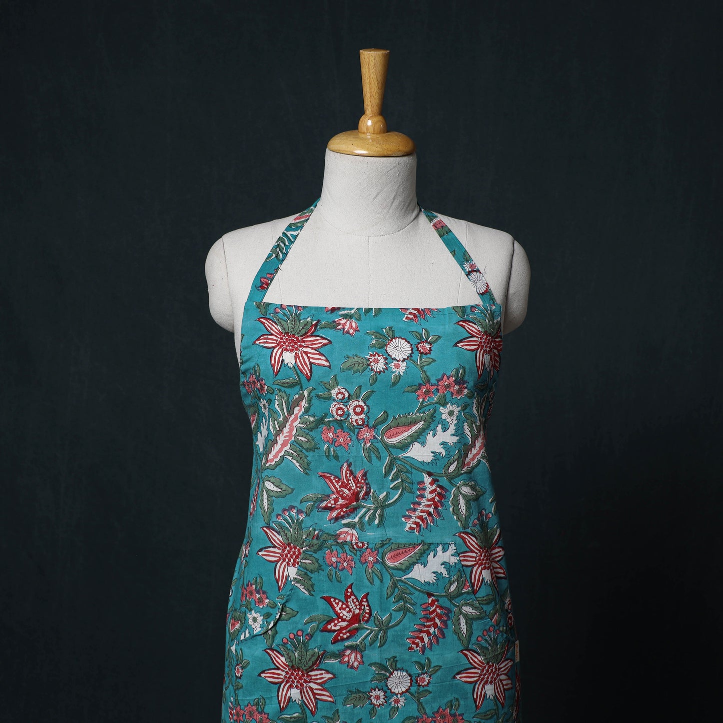 Sanganeri Hand Block Print Cotton Apron with Pocket 26
